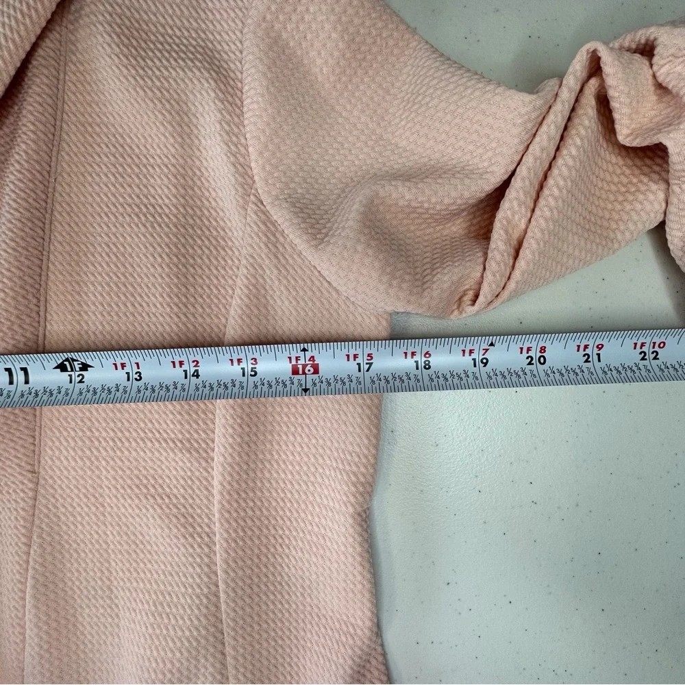 Charlotte Russe‎ light pink/peach 3/4 sleeves cropped cardigan women’s medium - Picture 10 of 14